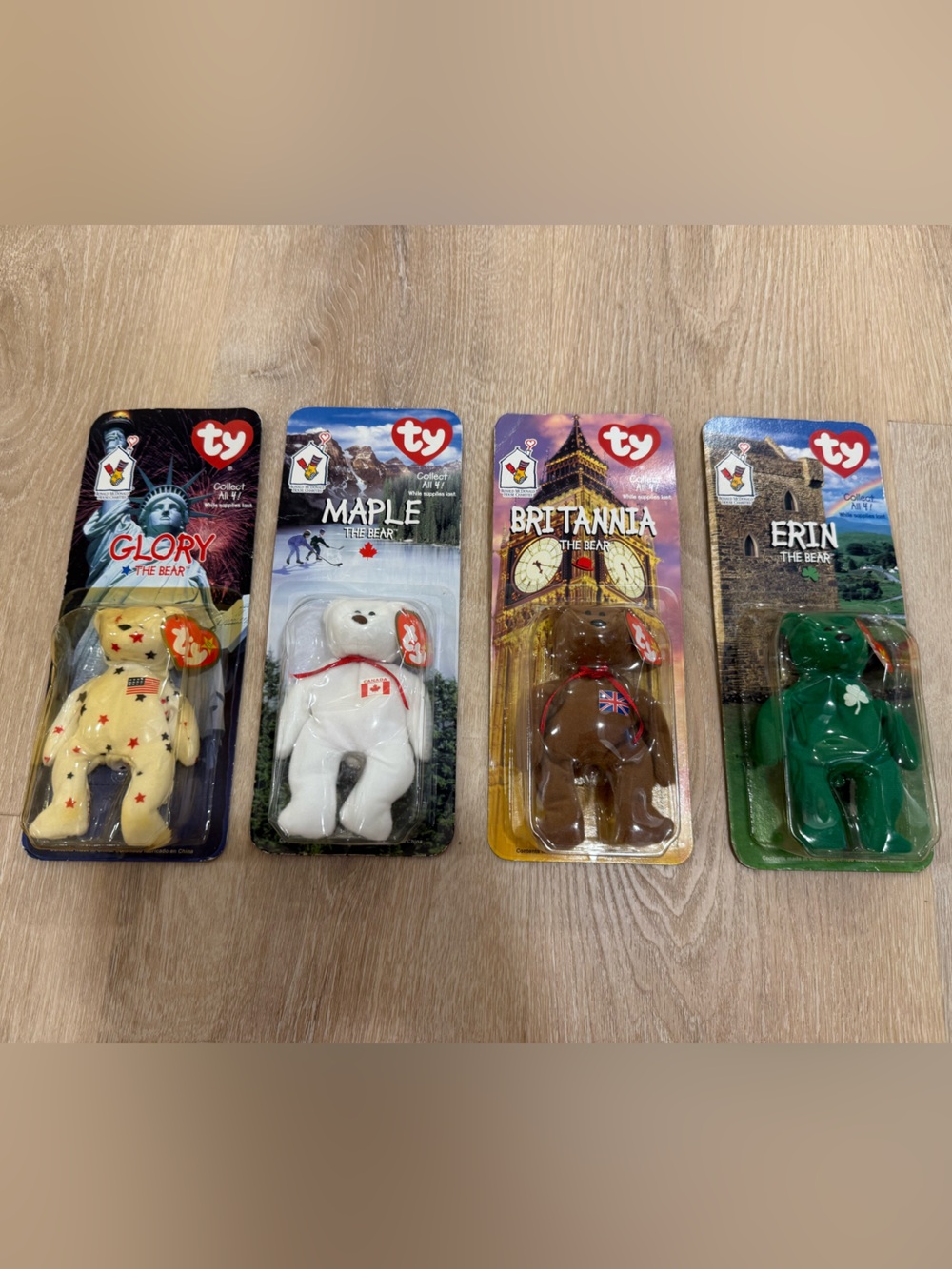 Ty Beanie Babies Four-Pack: Vintage Collectible Bears